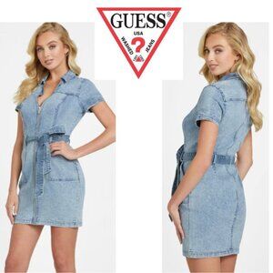 GUESS Odessy Belted Denim Dress